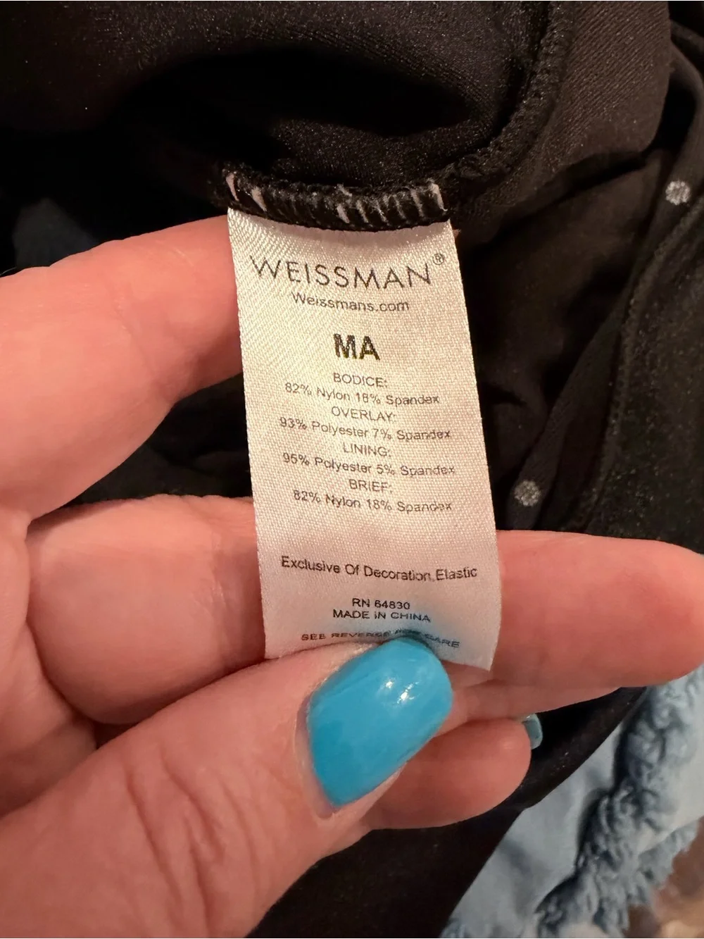 Weissman Boom 14096 Crystal Mesh Leotard Black Adult Medium MA